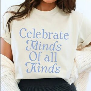 Comfort Colors Celebrate Minds of All Kinds Shortsleeve Tshirt size large